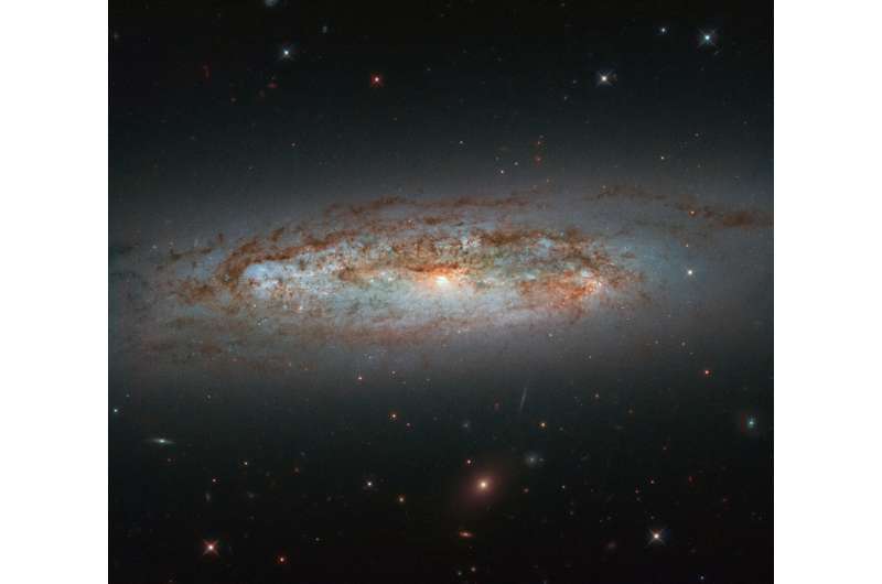 Hubble views galaxy’s dazzling display