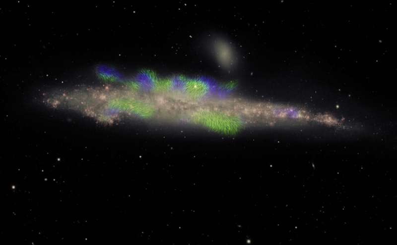 Image: Giant magnetic ropes in a galaxy’s halo