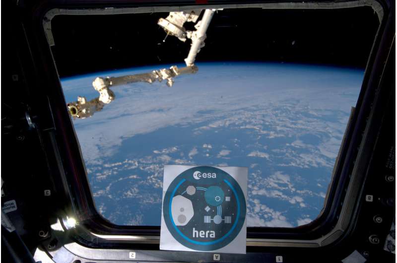 Image: Hera logo aboard ISS