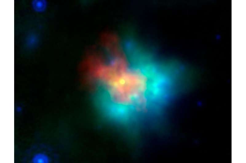 Image: Multi-wavelength view of a supernova remnant