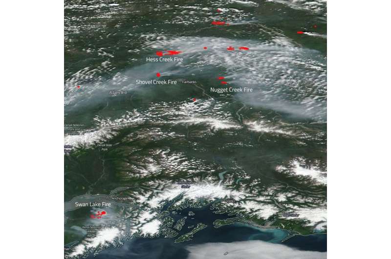 Image: Suomi NPP satellite captures ongoing fires in Alaska