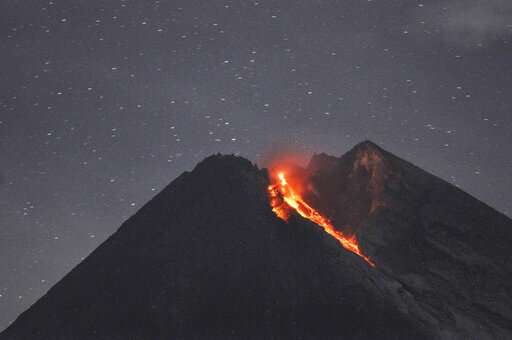 Indonesia's Merapi volcano unleashes river of lava