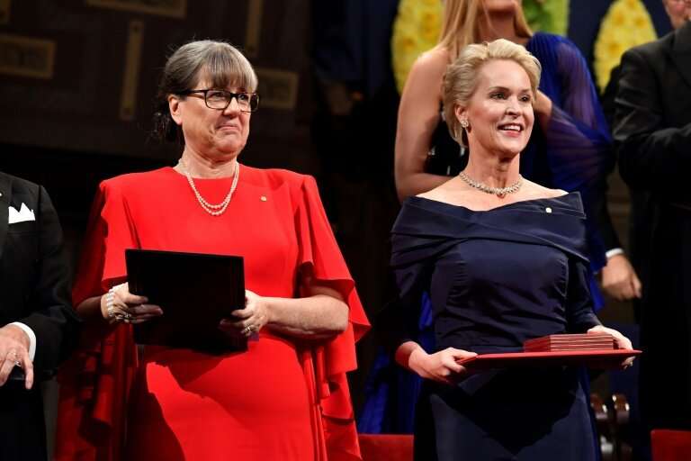 In October, Canadian scientist Donna Strickland (L) became just the third woman in history to win the Nobel Physics Prize. US bi