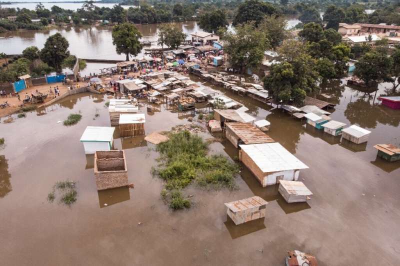 In the capital Bangui, with a population of about one million, mud homes have literally dissolved in the floods