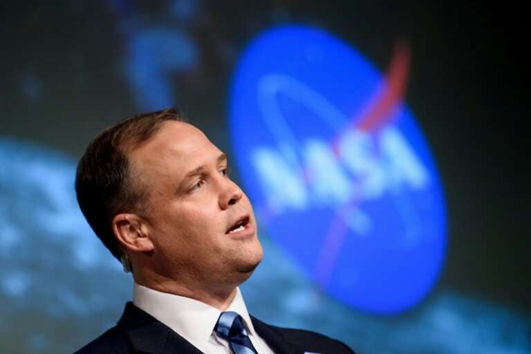 Jim Bridenstine, head of the US aerospace agency NASA, says he hopes to have austronauts back on the moon by 2028
