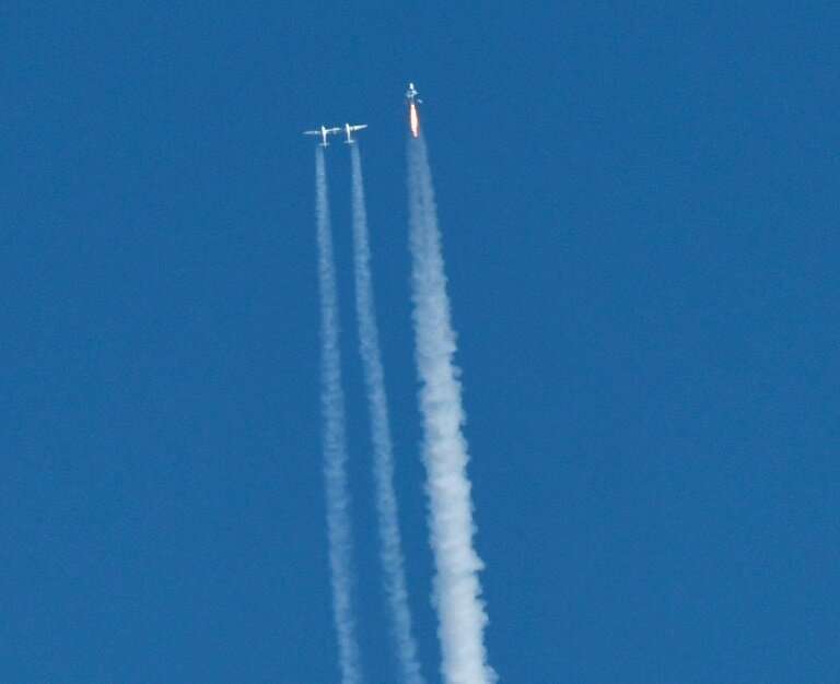 Le vol d'essai réussi de Virgin Galactic 13 décembre 2018, à Mojave, en Californie
