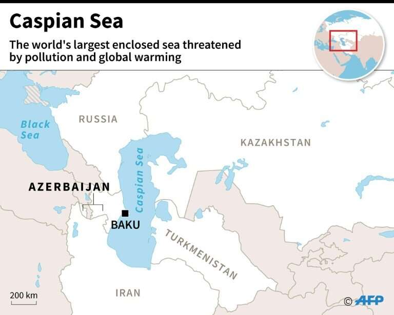 Map of the Caspian Sea