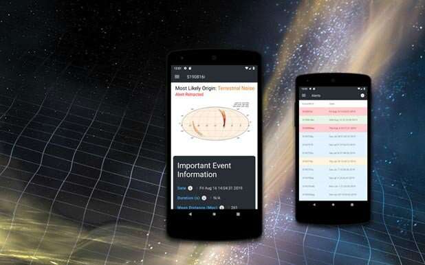 Mobile app to provide the latest on black hole collisions and merging neutron stars
