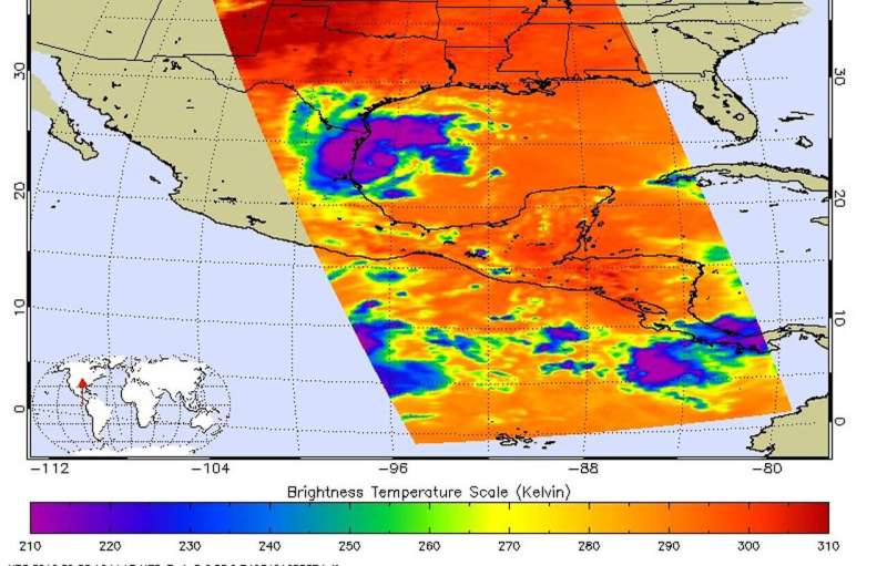 NASA analyzed Tropical Storm Fernand's strength before landfall