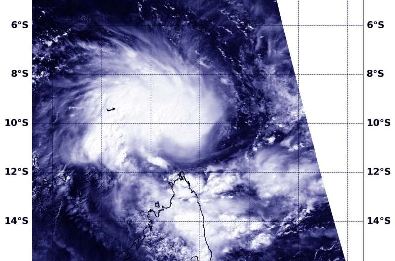 NASA catches formation of Tropical Cyclone Kenneth near Aldabra