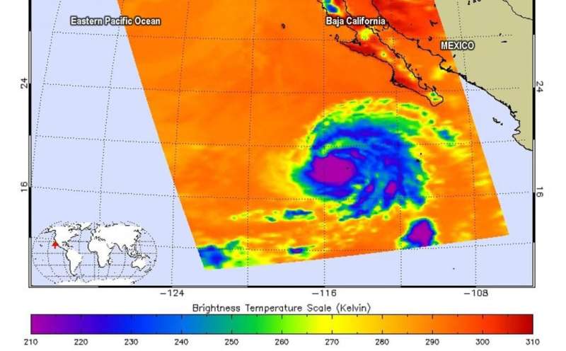 NASA catches Hurricane Juliette over Mexico's Socorro Island