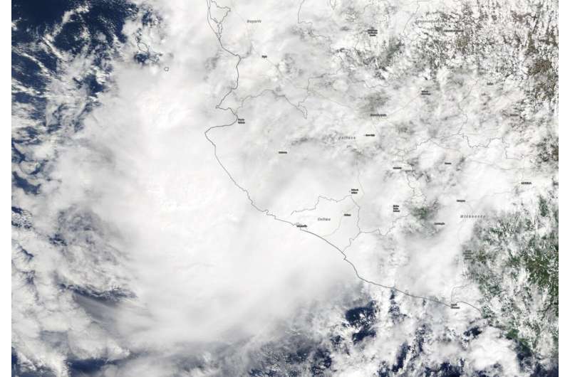 NASA catches short-lived Tropical Storm Priscilla's landfall in Mexico