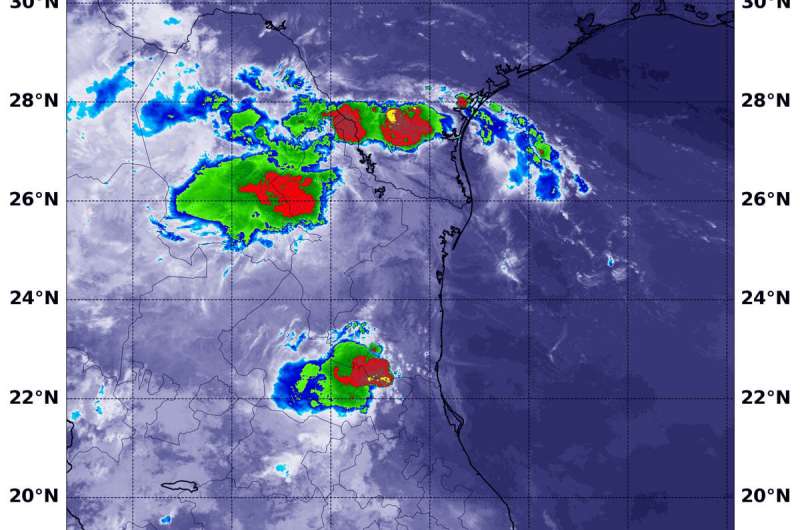 NASA finds a few strong storms left in Fernand's remnants over Northeastern Mexico