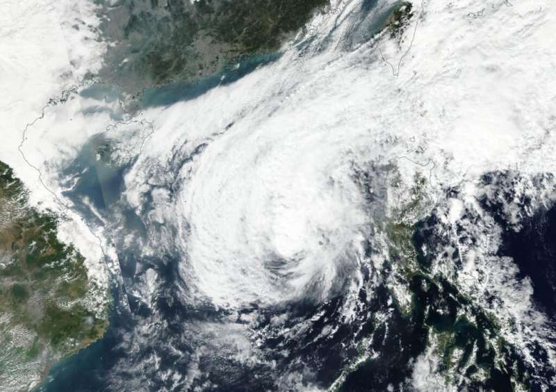 NASA finds an elongated Phanfone now a tropical storm