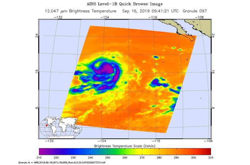 NASA finds Kiko weakening in the Eastern Pacific