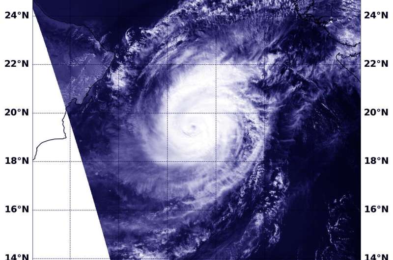 NASA identifies a strong Arabian Sea Tropical Cyclone Kyarr