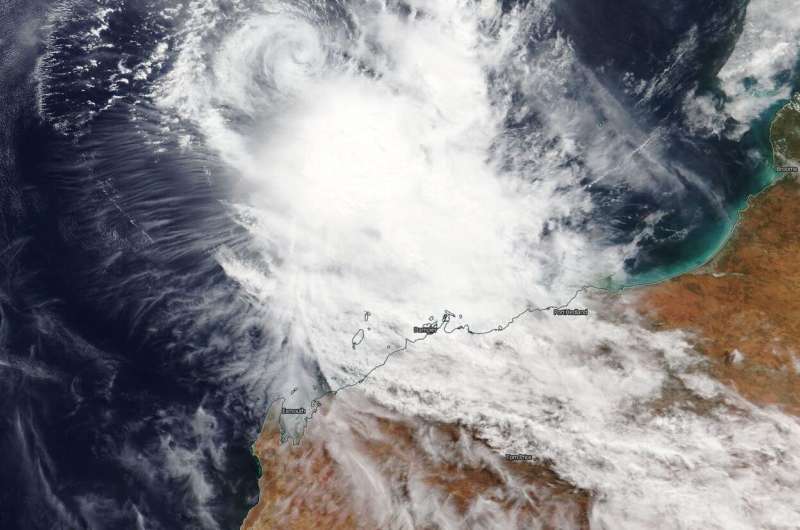 NASA imagery shows winds tearing Tropical Cyclone Wallace