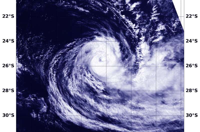 NASA-NOAA satellite finds Tropical Cyclone Gelena sheared
