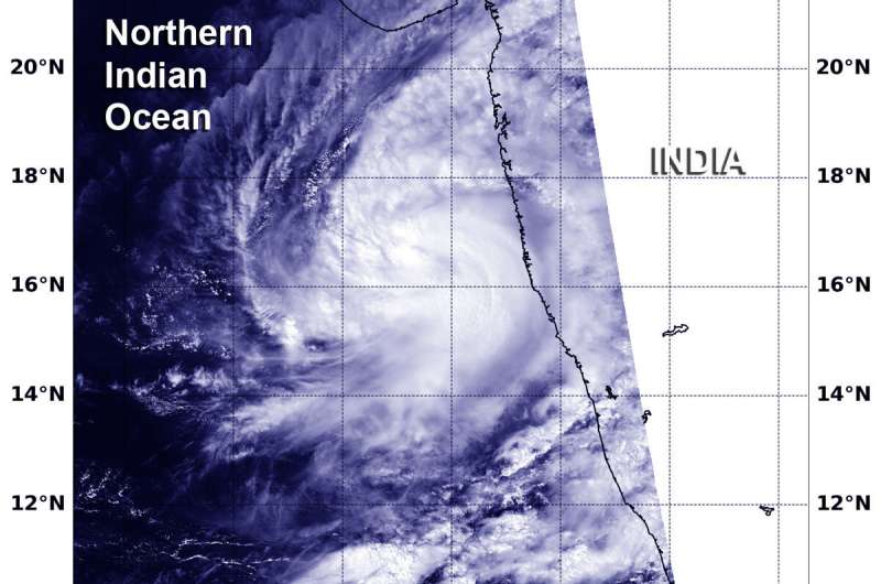 NASA observes Tropical Storm Kyarr form near southwest India coast
