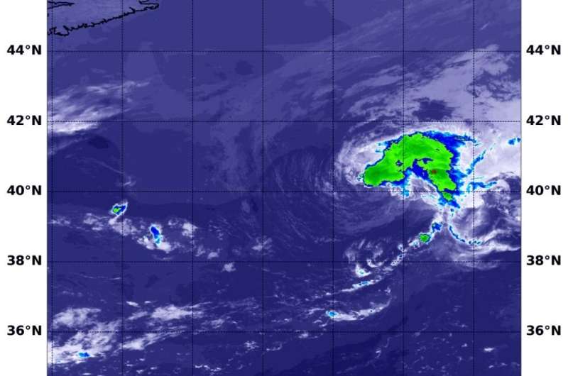NASA sees a lopsided Atlantic Tropical Storm Chantal form