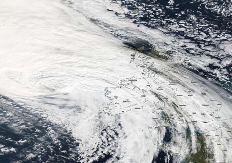 NASA sees Post-tropical Cyclone Lorenzo affecting Ireland