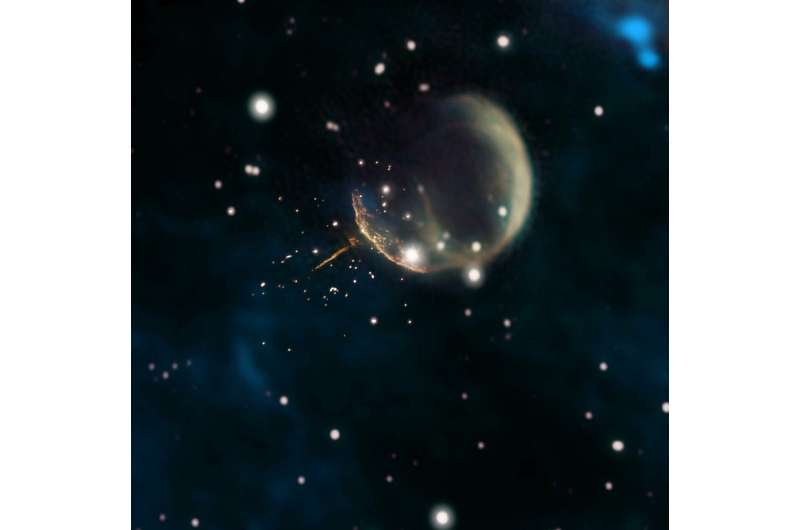NASA's Fermi Satellite clocks 'cannonball' pulsar speeding through space