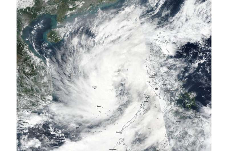 Newly formed tropical storm Nakri seen by NASA-NOAA satellite