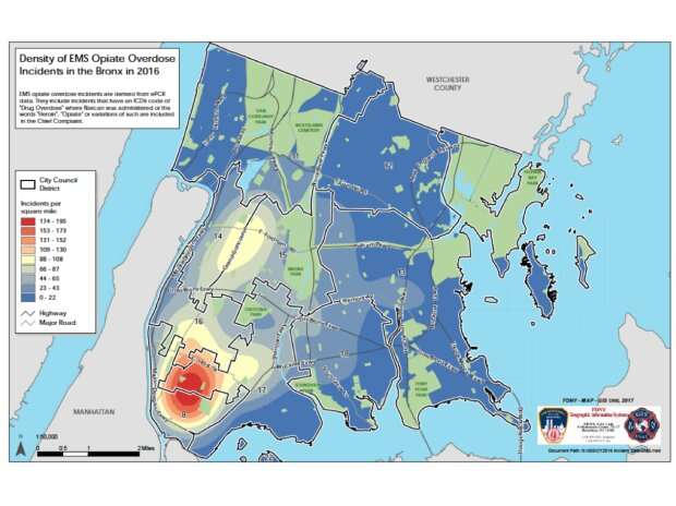 Nurses use FDNY geospatial mapping of opioid overdoses to inform clinical practice in real time
