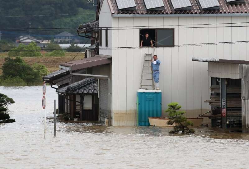 Omachi in Saga prefecture was one of the hardest-hit towns