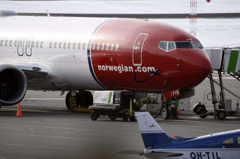 One of Norwegian's grounded Boeing 737 MAX 8 planes
