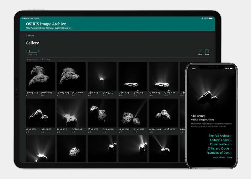 OSIRIS Image Viewer makes available all images of Rosetta’s comet 67P