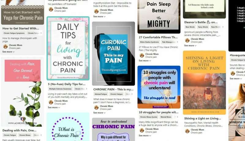 People with chronic pain are coping with the help of Pinterest, new study reveals