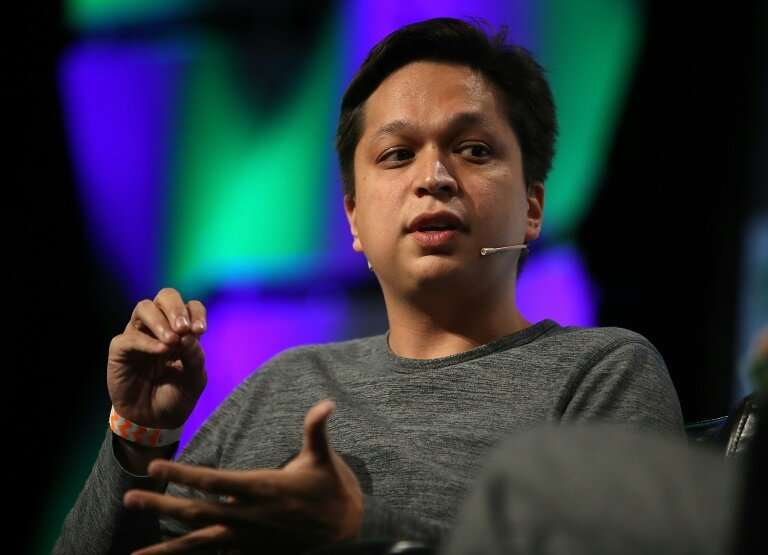 Pinterest CEO Ben Silbermann is seen during the TechCrunch Disrupt SF 2017 conference