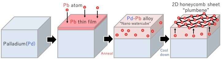 Plumbene, graphene's latest cousin, realized on the 'nano water cube'