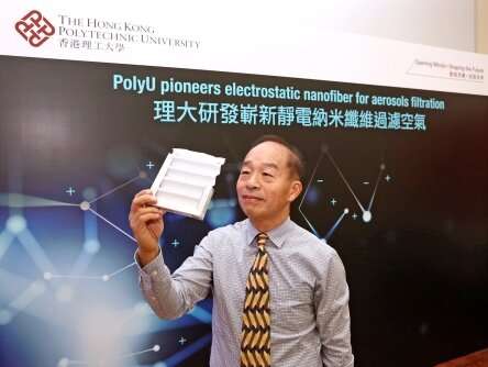 PolyU develops electrostatically charged nanofiber for airborne filtration