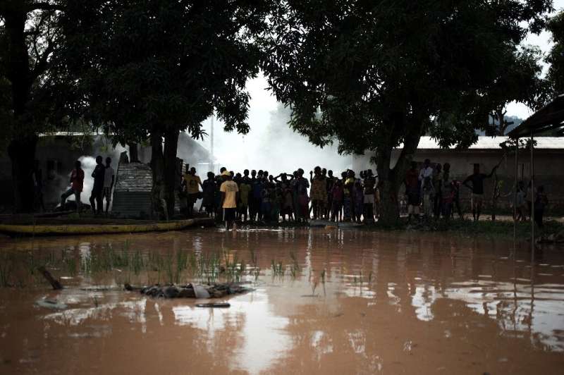Rains have pounded the Central African Republic for several days, causing the Oubangui River and its tributaries to overflow
