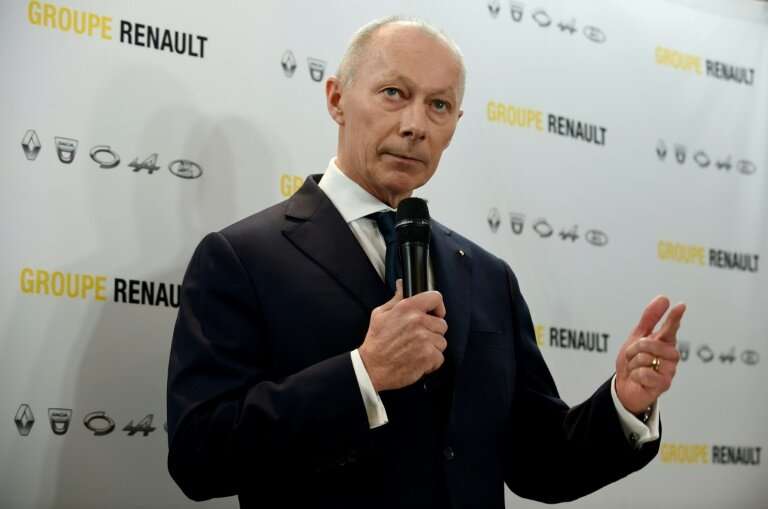 Renault's new chief executive Thierry Bollore presented the French carmaker's 2018 results at its headquarters outside Paris on 