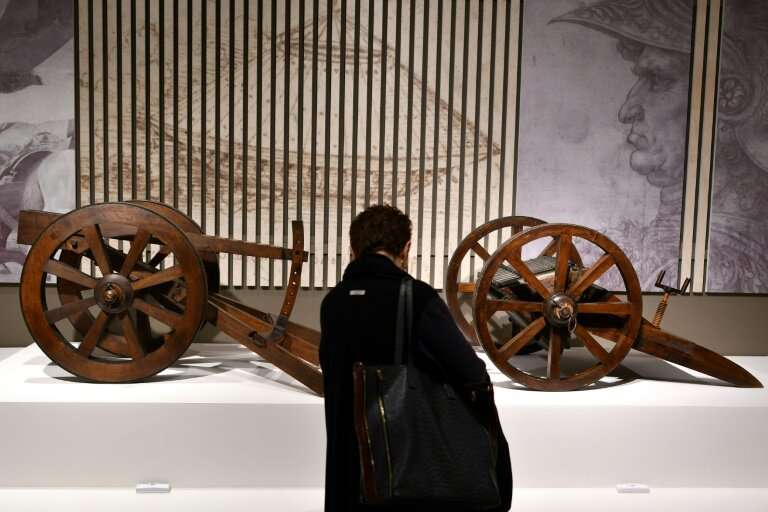 Reproductions of Leonardo da Vinci's &quot;Multi-barrelled cannon&quot; are among the displays