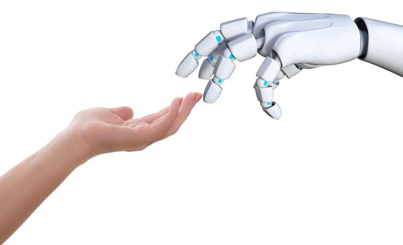 robot and human