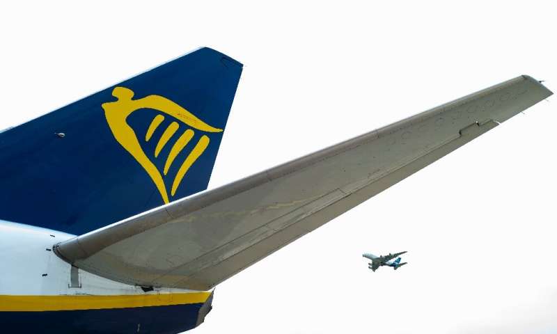 Ryanair's profits were hit by falling ticket prices, but passenger numbers were up