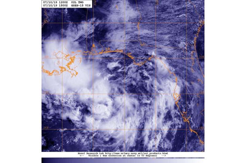 Satellites analyzing developing gulf potential Tropical Cyclone Two