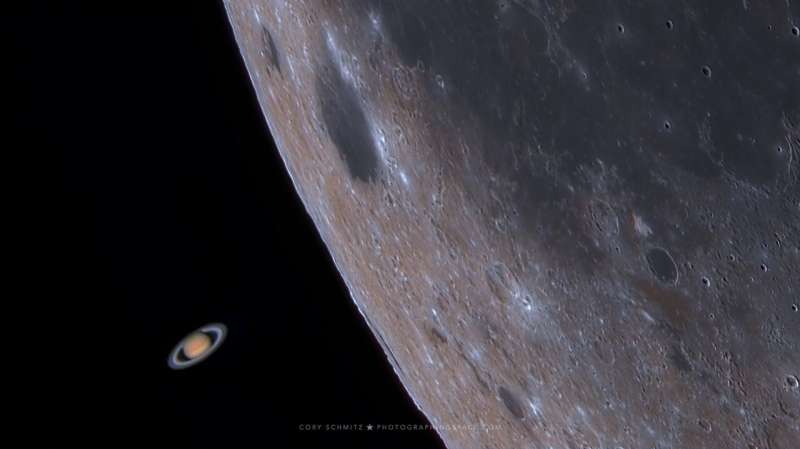 See the moon photobomb saturn in an amazing capture