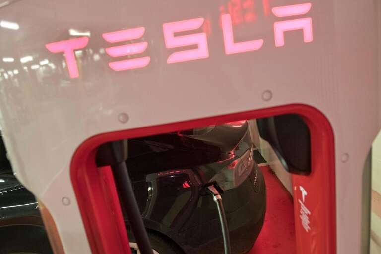 Shares of Tesla declined following the surprise replacement of its chief financial officer.
