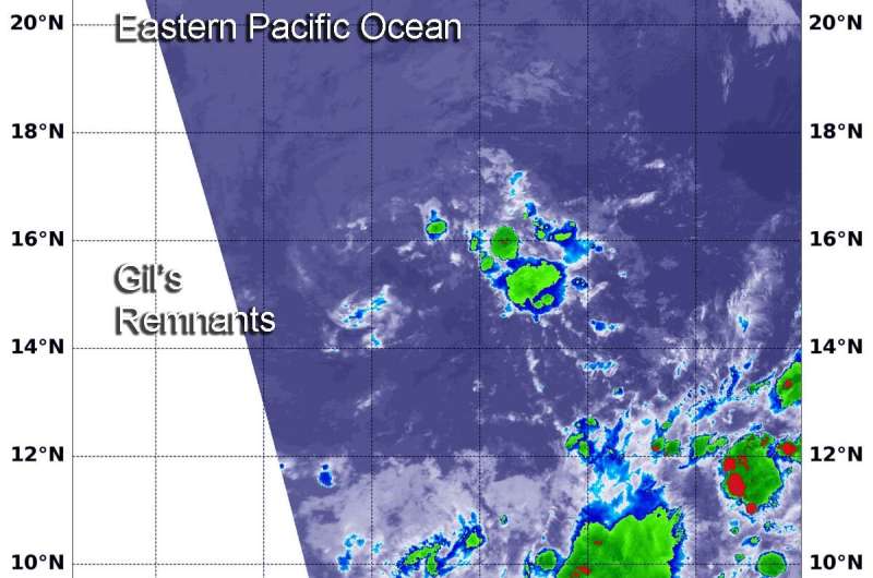 Short-lived Tropical Storm Gil gives a kick on NASA imagery