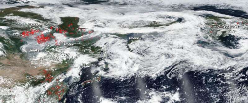 Siberian smoke heading towards U.S. and Canada