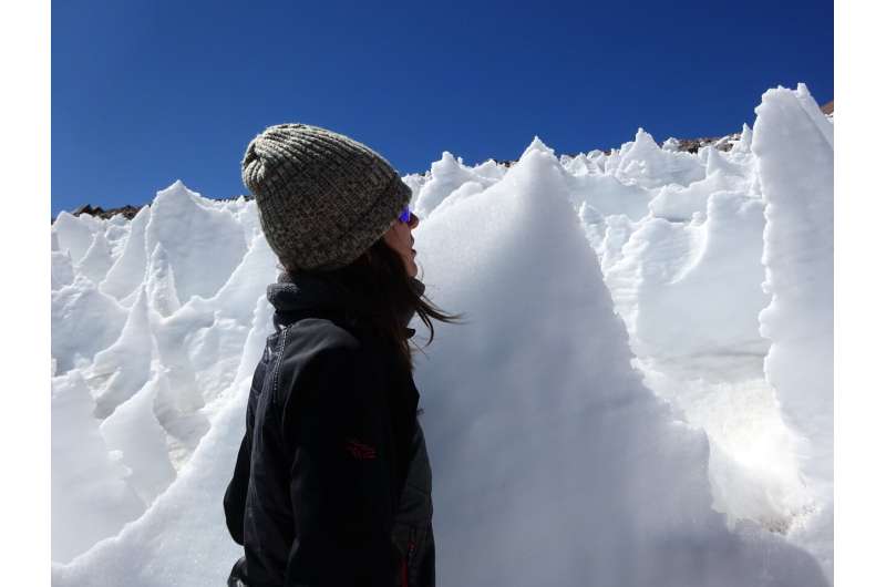 Snow algae thrive in high-elevation ice spires, an unlikely oasis for life