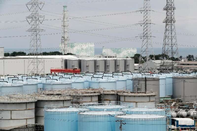 Storage tanks holding radioactive water at Japan's crippled Fukushima power plant
