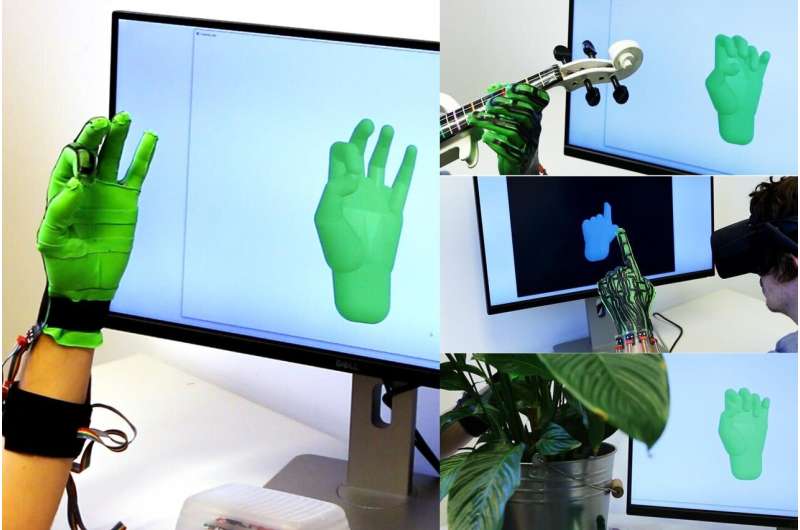 Stretch-sensing glove captures interactive hand poses accurately