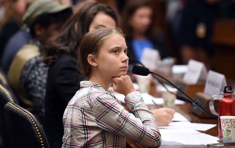 Swedish teen climate activist Greta Thunberg attends a Climate Crisis Committee joint hearing on September 18, 2019 in Washingto