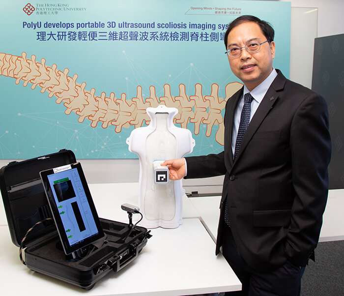 Team develops palm-sized 3-D ultrasound imaging system for scoliosis mass screening